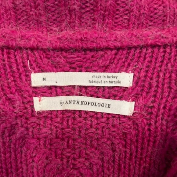 Anthropologie Payton Cable Knit 1/4 Zip Fishermen Sweater- Size Medium - Picture 9 of 9